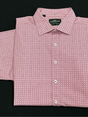 RODD & GUNN Mens Sports Fit XL Rose Geometric Lightweight Cotton Button Up Shirt